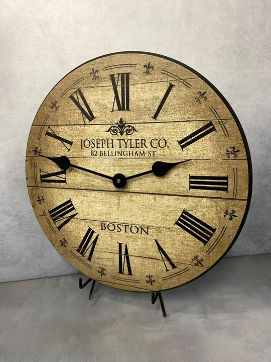 Barnwood Tan Wall Clock - CustomBigClocks