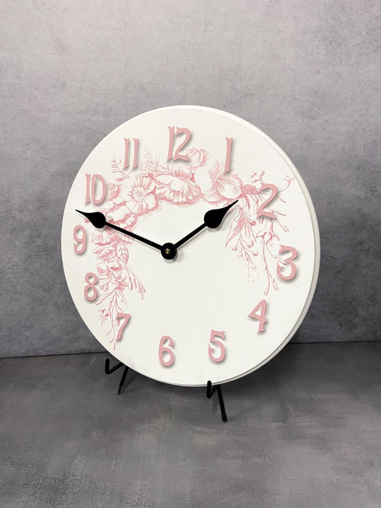 Shabby Chic Pink Wall Clock - CustomBigClocks