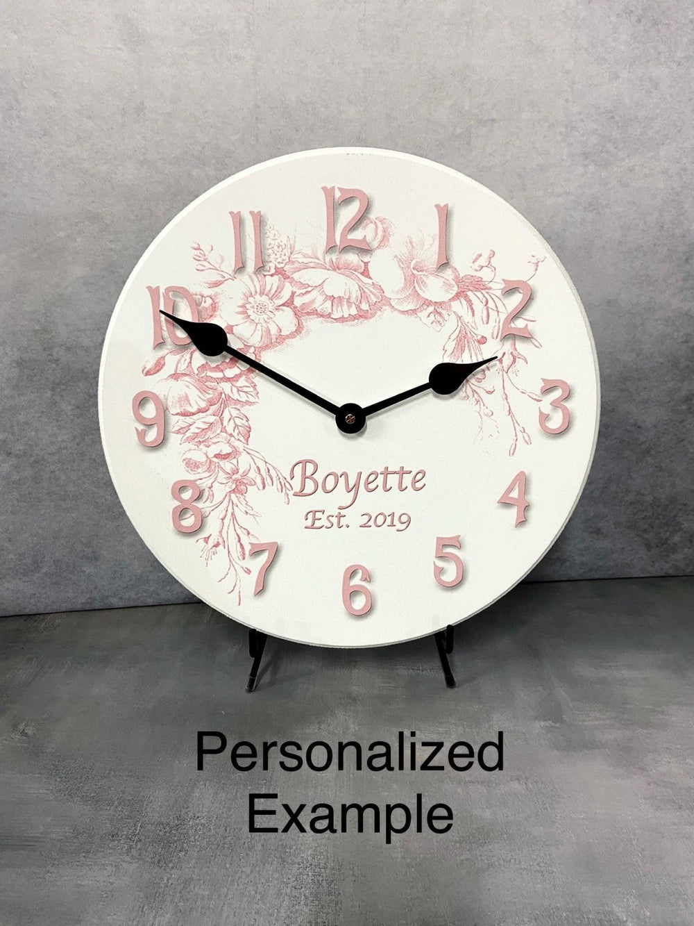 Shabby Chic Pink Wall Clock - CustomBigClocks
