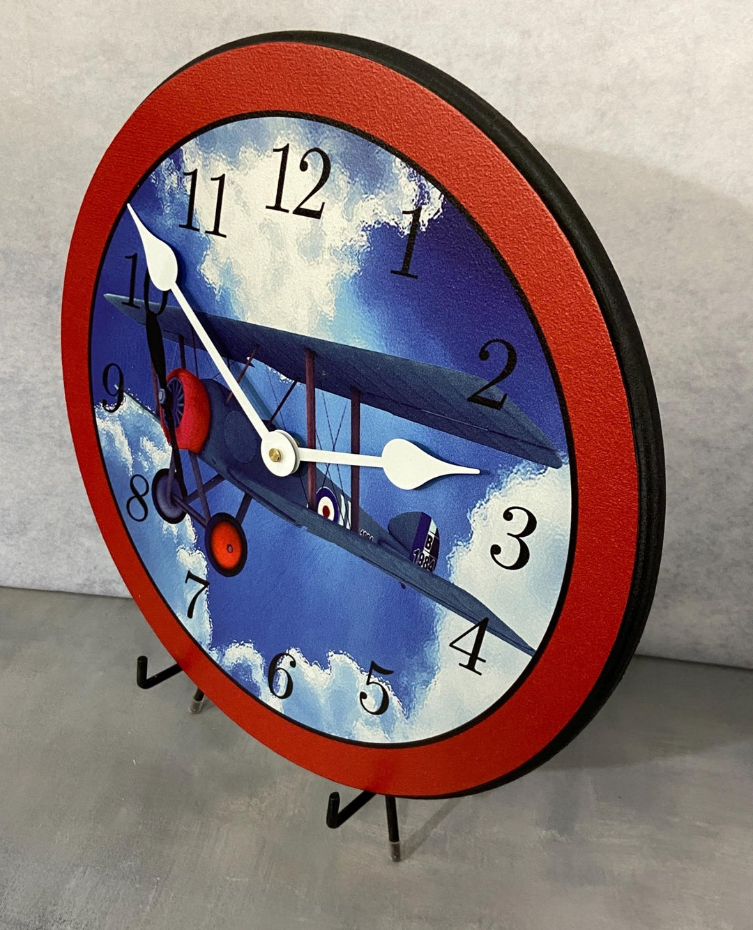 Airplane Red Wall Clock - CustomBigClocks