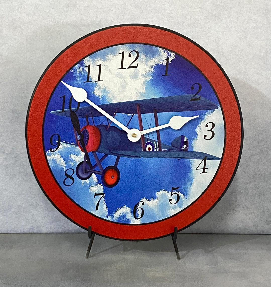 Airplane Red Wall Clock - CustomBigClocks