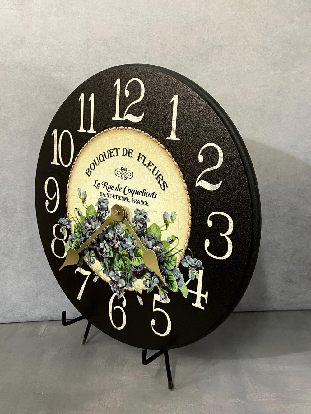 Violets Wall Clock - CustomBigClocks