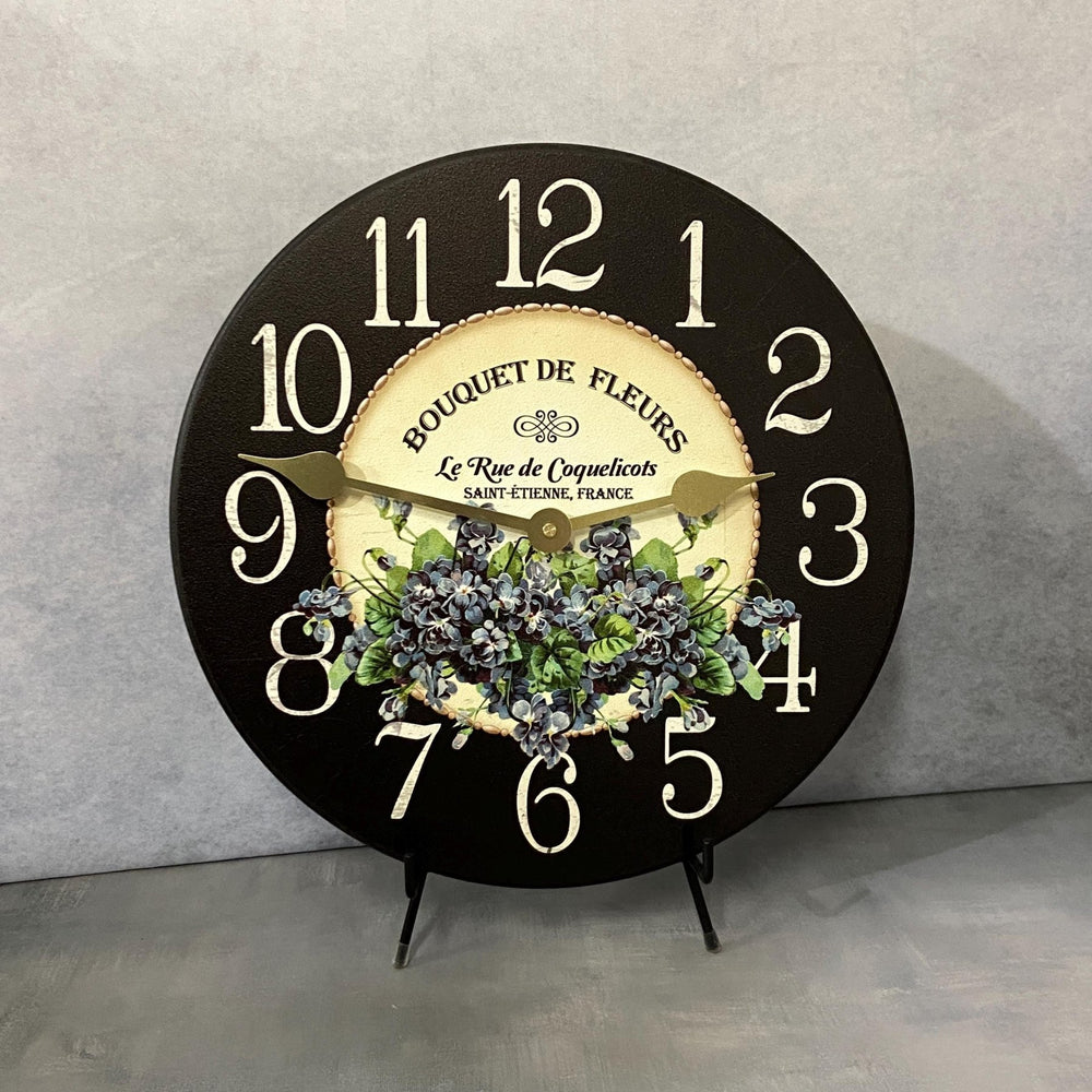 Violets Wall Clock - CustomBigClocks