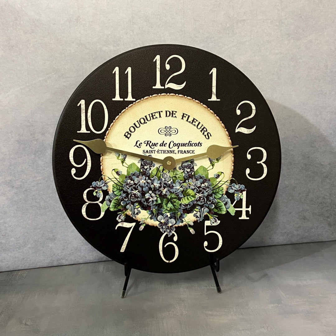 Violets Wall Clock - CustomBigClocks