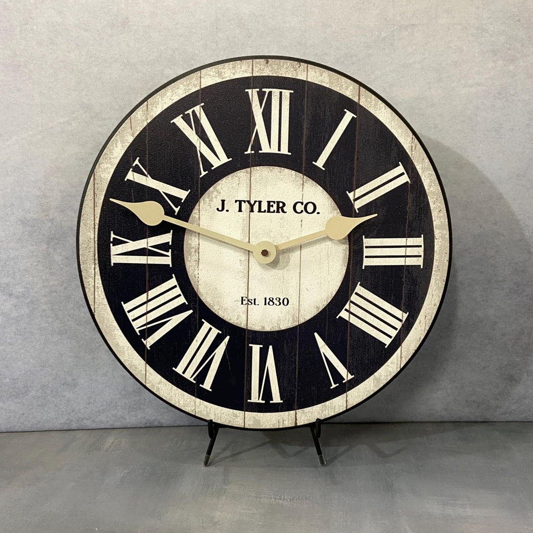 Classic Ivory And Navy Wall Clock - CustomBigClocks