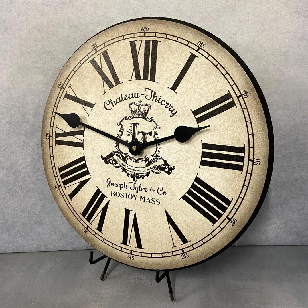 Chateau Thierry Parchment Wall Clock - CustomBigClocks