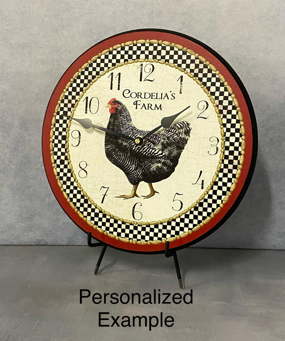 Little Black Hen Wall Clock - CustomBigClocks