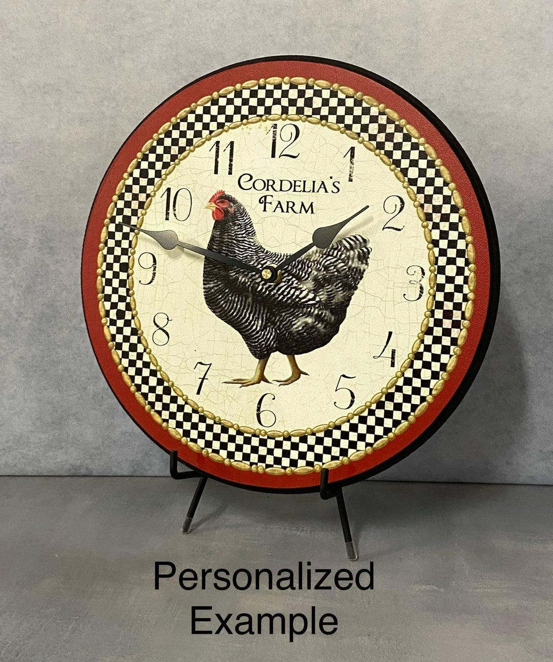 Little Black Hen Wall Clock - CustomBigClocks
