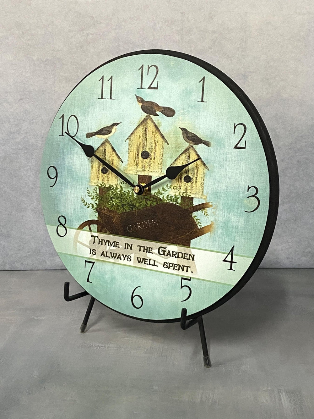 Thyme In The Garden Wall Clock - CustomBigClocks