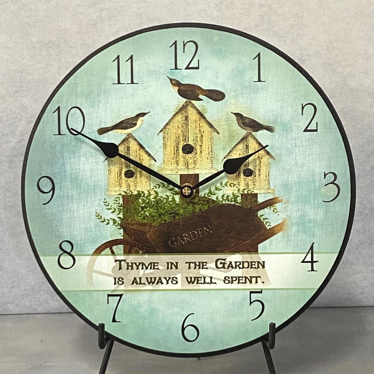 Thyme In The Garden Wall Clock - CustomBigClocks