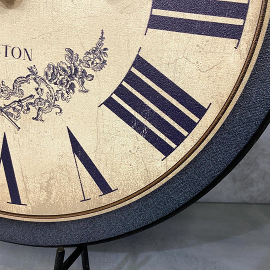 Charmant Navy &amp; Tan Wall Clock - CustomBigClocks