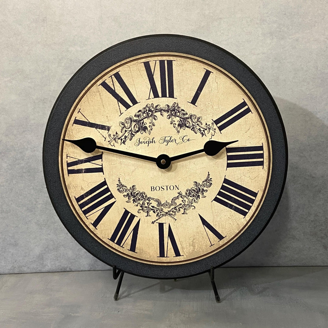 Charmant Navy & Tan Wall Clock - CustomBigClocks