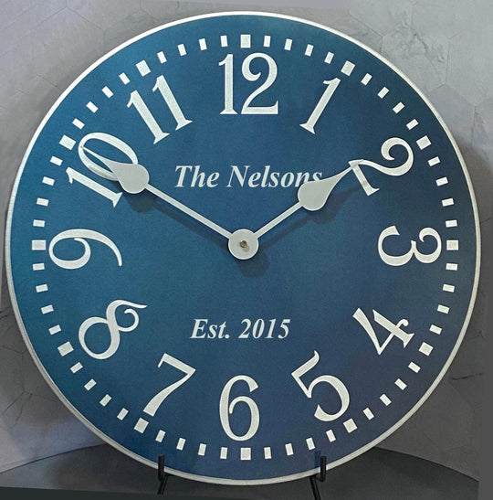 Colonial Blue Clock - CustomBigClocks