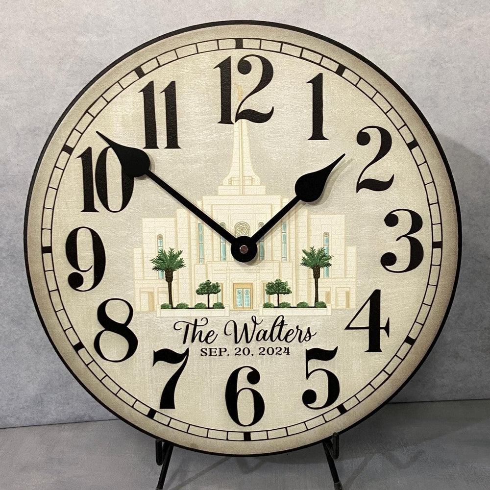 Personalized LDS Temple Clock - CustomBigClocks