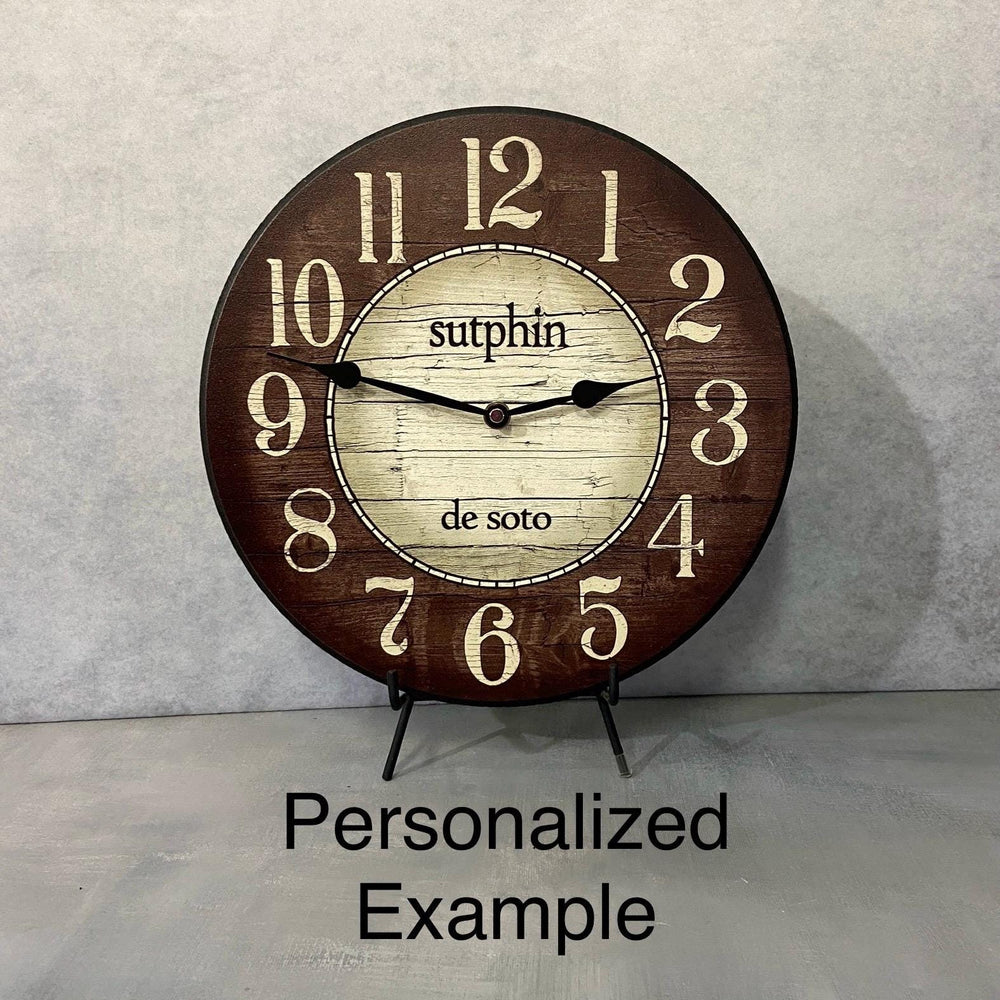 Boston Harbor Brown Wall Clock - CustomBigClocks