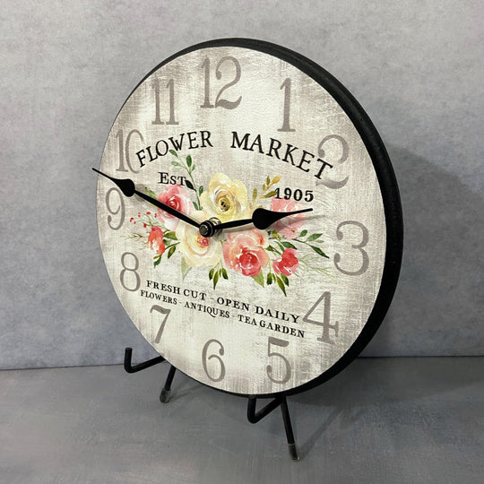 Flower Market Clock - CustomBigClocks