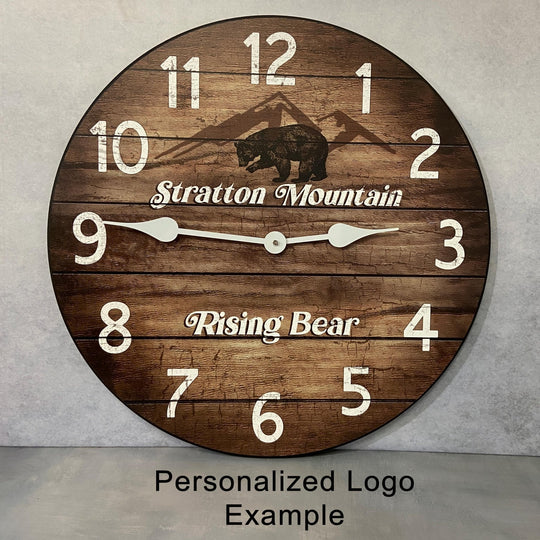 Personalized Cabin Clock - CustomBigClocks
