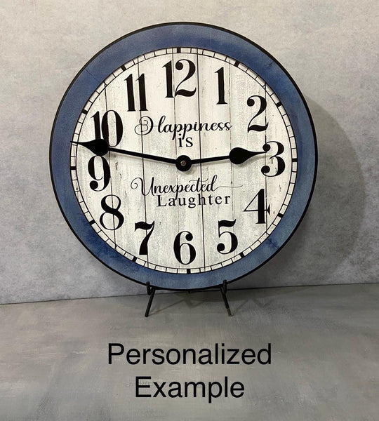 Enjoy Life Blue Wall Clock - CustomBigClocks