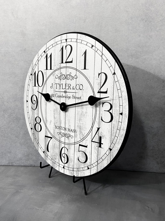 Harbor White Wall Clock - CustomBigClocks