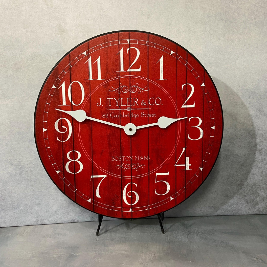 Harbor Red Wall Clock - CustomBigClocks