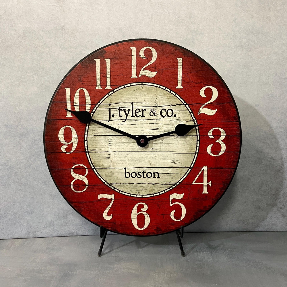 Boston Harbor Red Wall Clock - CustomBigClocks