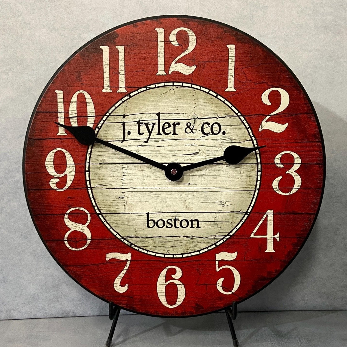 Boston Harbor Red Wall Clock - CustomBigClocks
