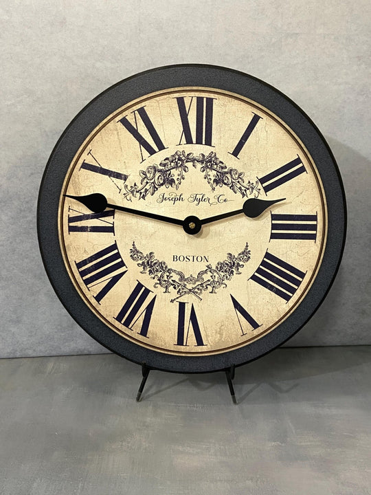Charmant Black &amp; Tan Wall Clock - CustomBigClocks