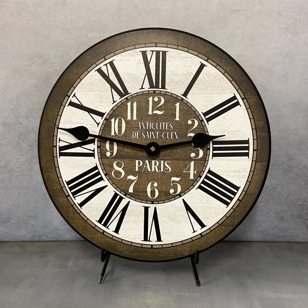 French Street Market Brown Wall Clock - CustomBigClocks
