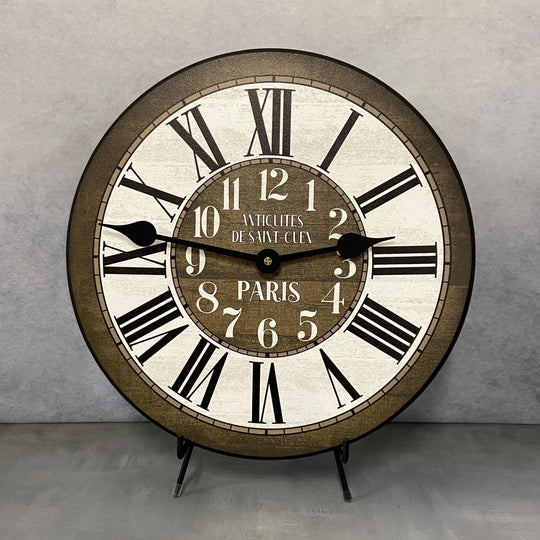 French Street Market Brown Wall Clock - CustomBigClocks