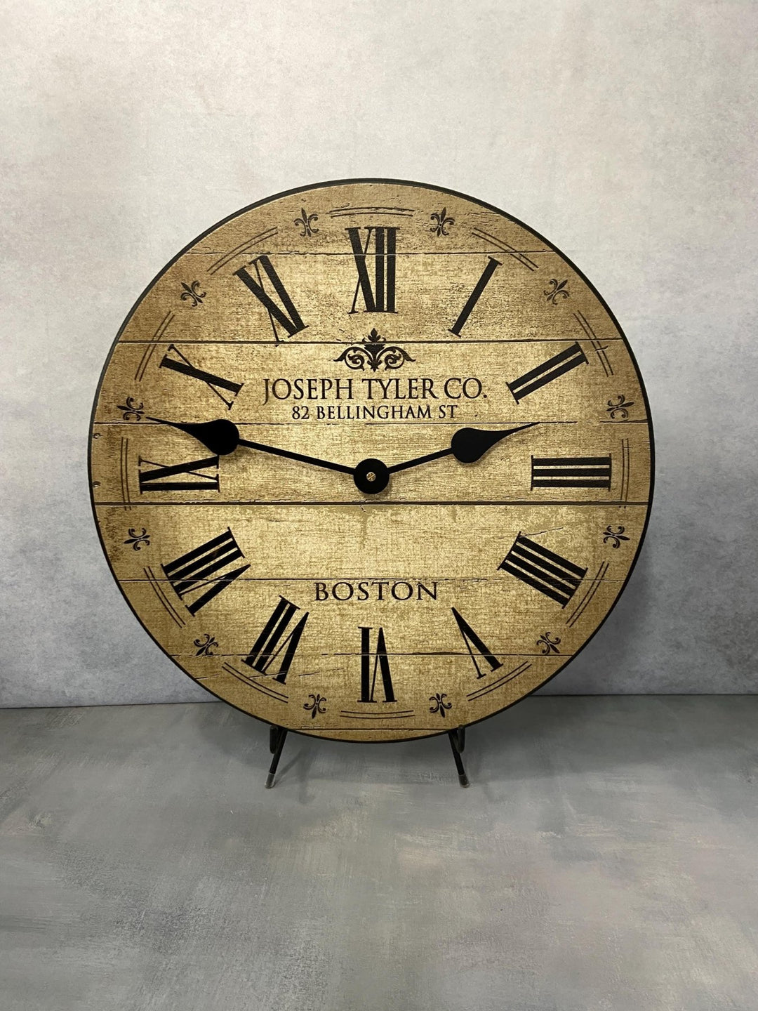 Barnwood Tan Wall Clock - CustomBigClocks