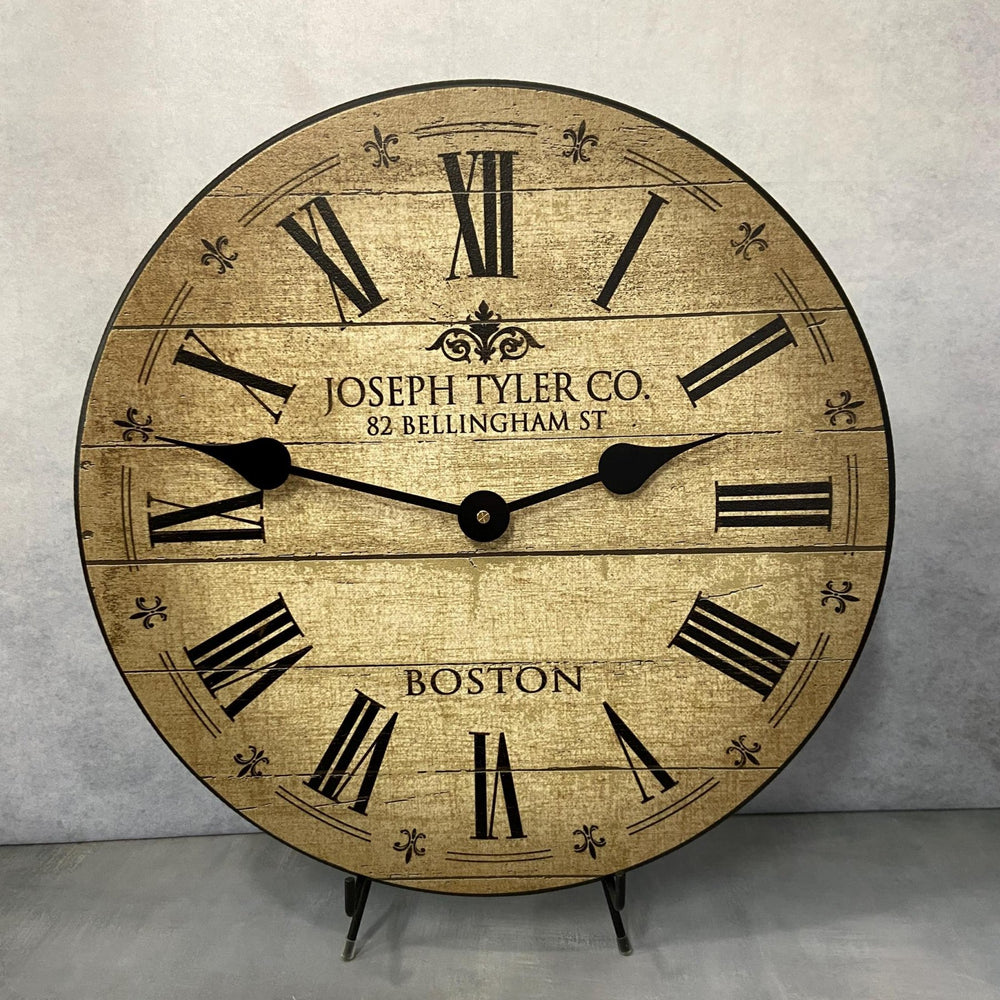 Barnwood Tan Wall Clock - CustomBigClocks
