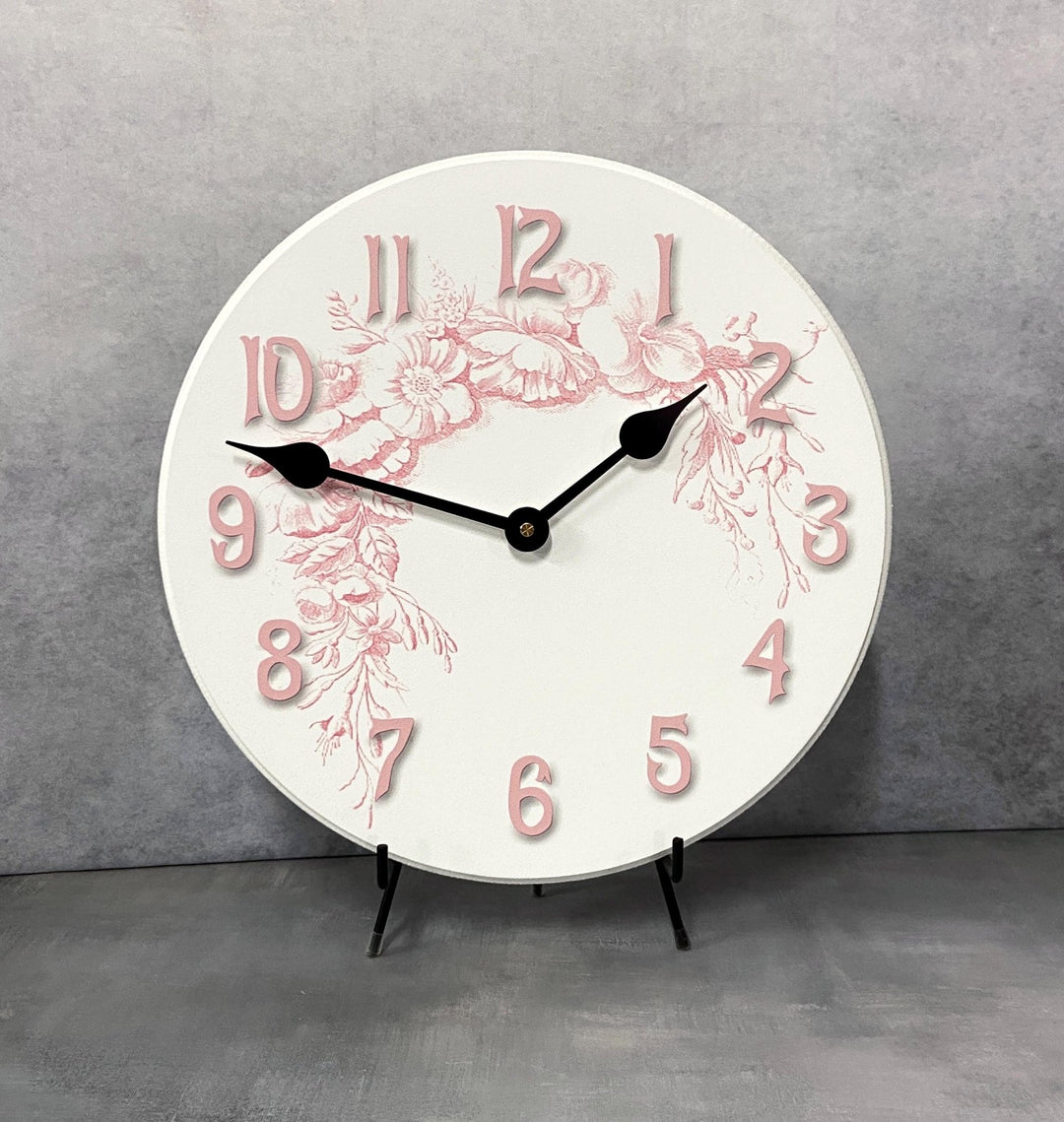 Shabby Chic Pink Wall Clock - CustomBigClocks