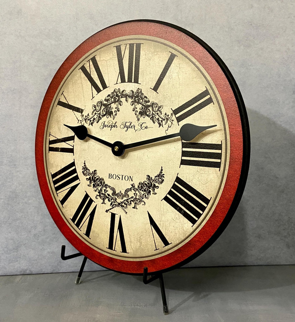 Charmant Red & Tan Wall Clock - CustomBigClocks