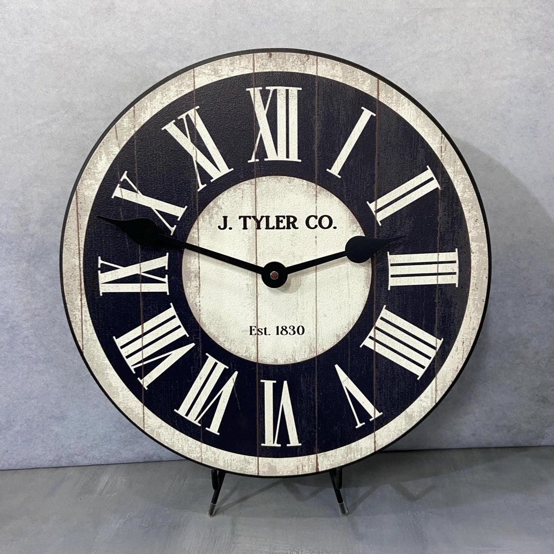 Classic Ivory And Navy Wall Clock - CustomBigClocks