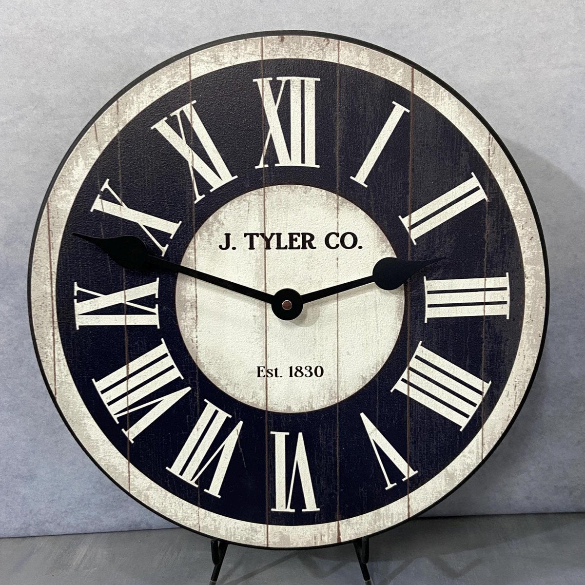 Classic Ivory And Navy Wall Clock - CustomBigClocks