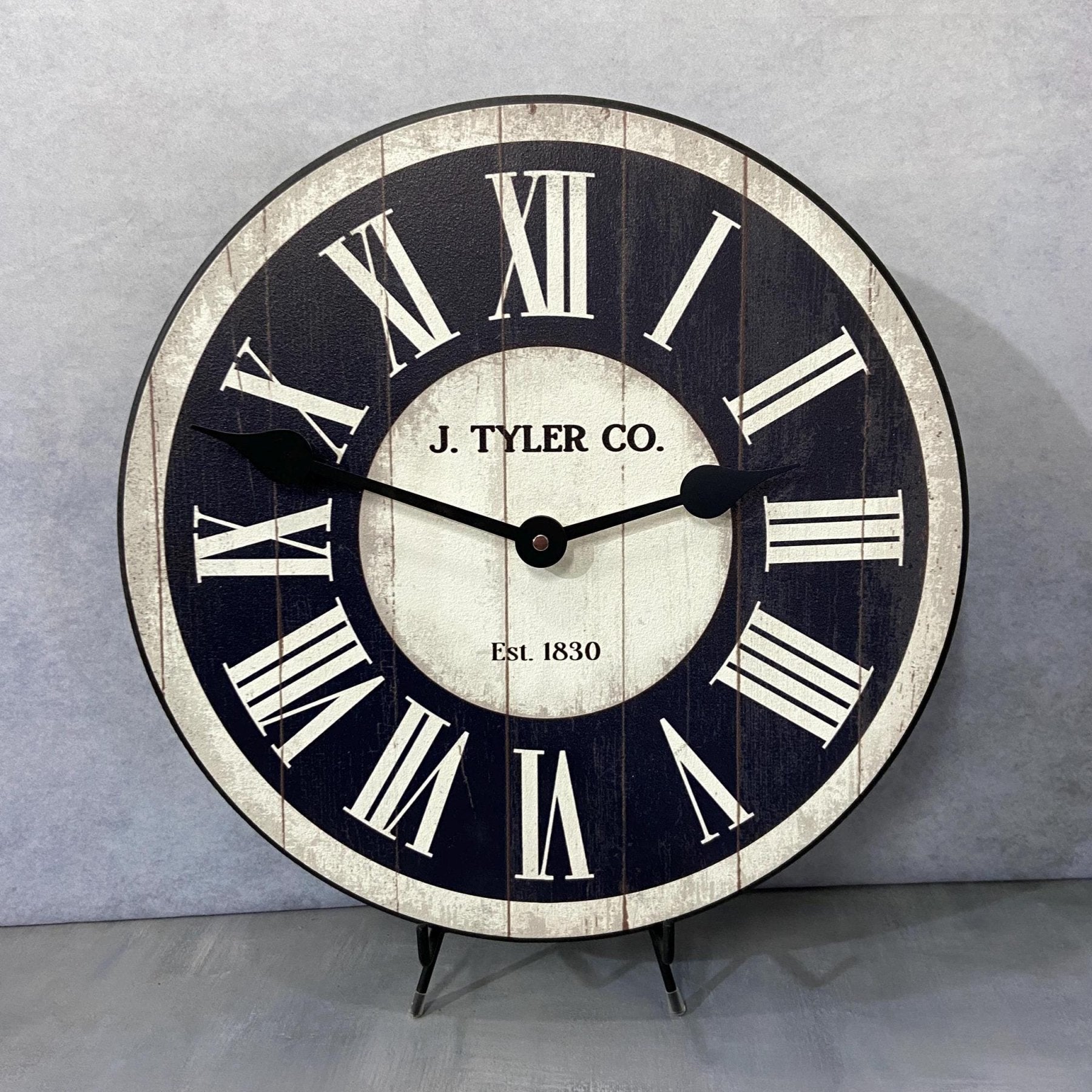 Classic Ivory And Navy Wall Clock - CustomBigClocks
