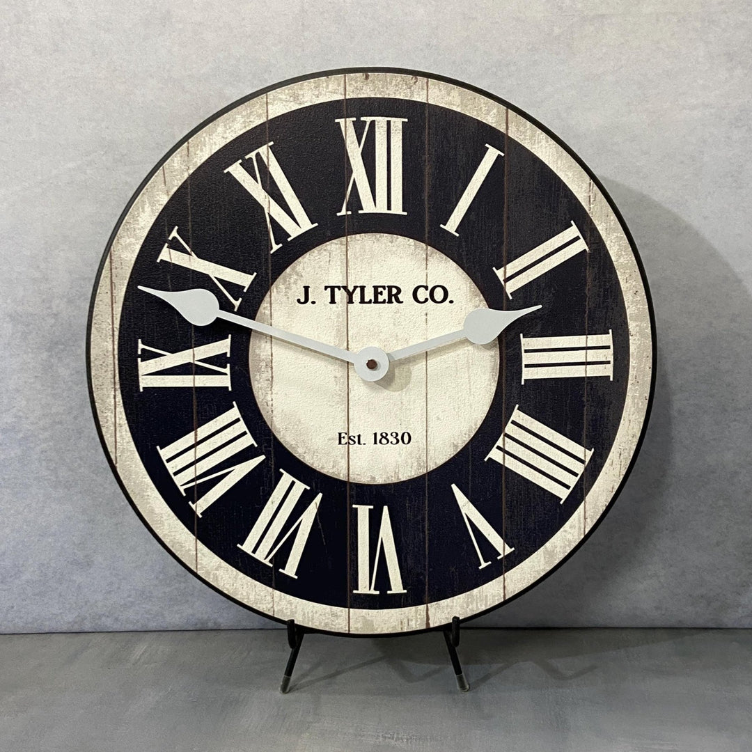 Classic Ivory And Navy Wall Clock - CustomBigClocks