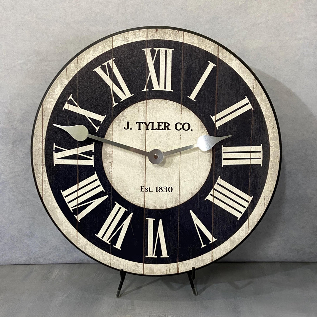 Classic Ivory And Navy Wall Clock - CustomBigClocks