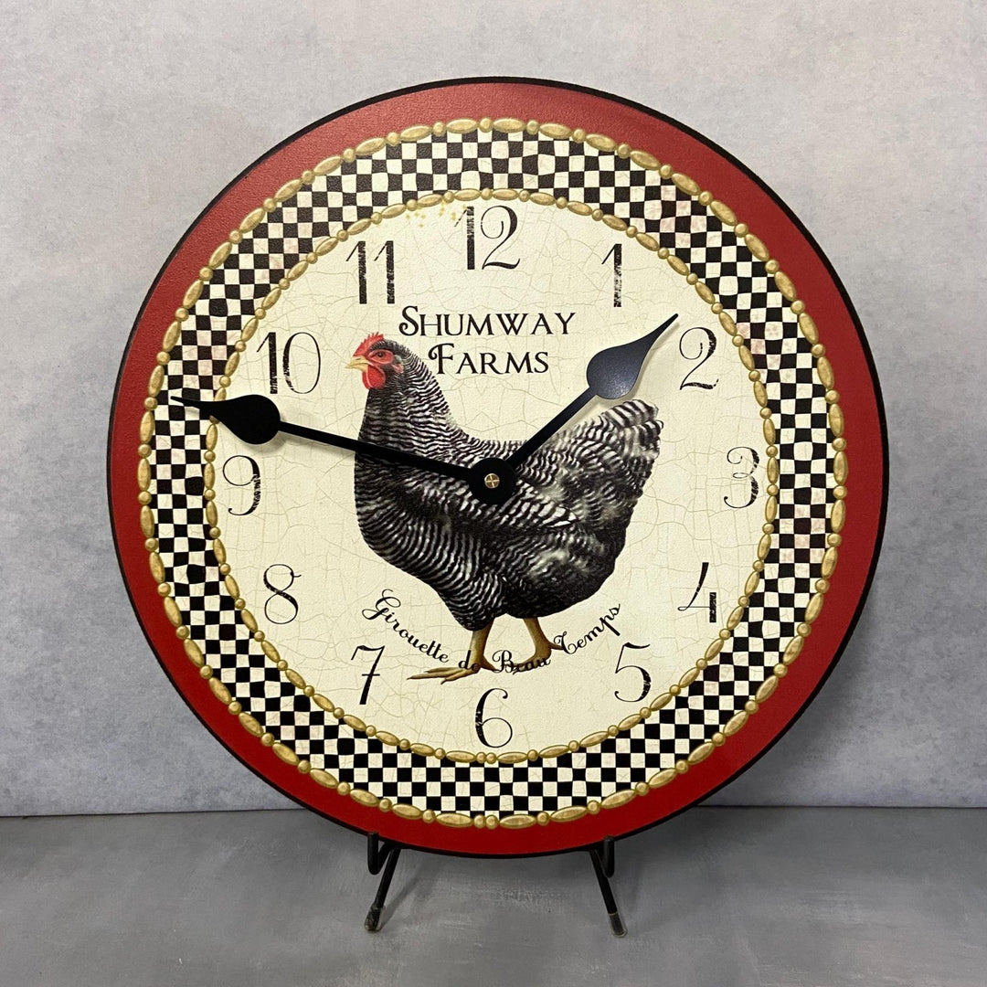 Little Black Hen Wall Clock - CustomBigClocks