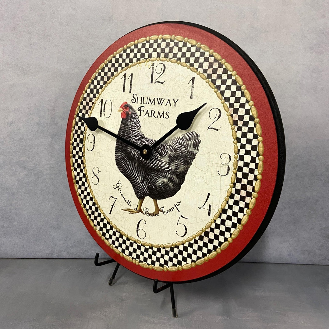 Little Black Hen Wall Clock - CustomBigClocks