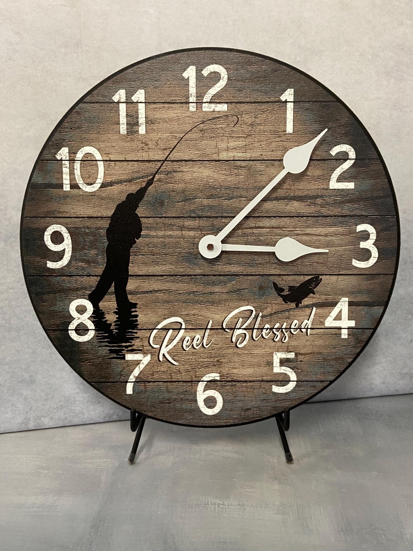Reel Blessed Fishing Wall Clock - CustomBigClocks