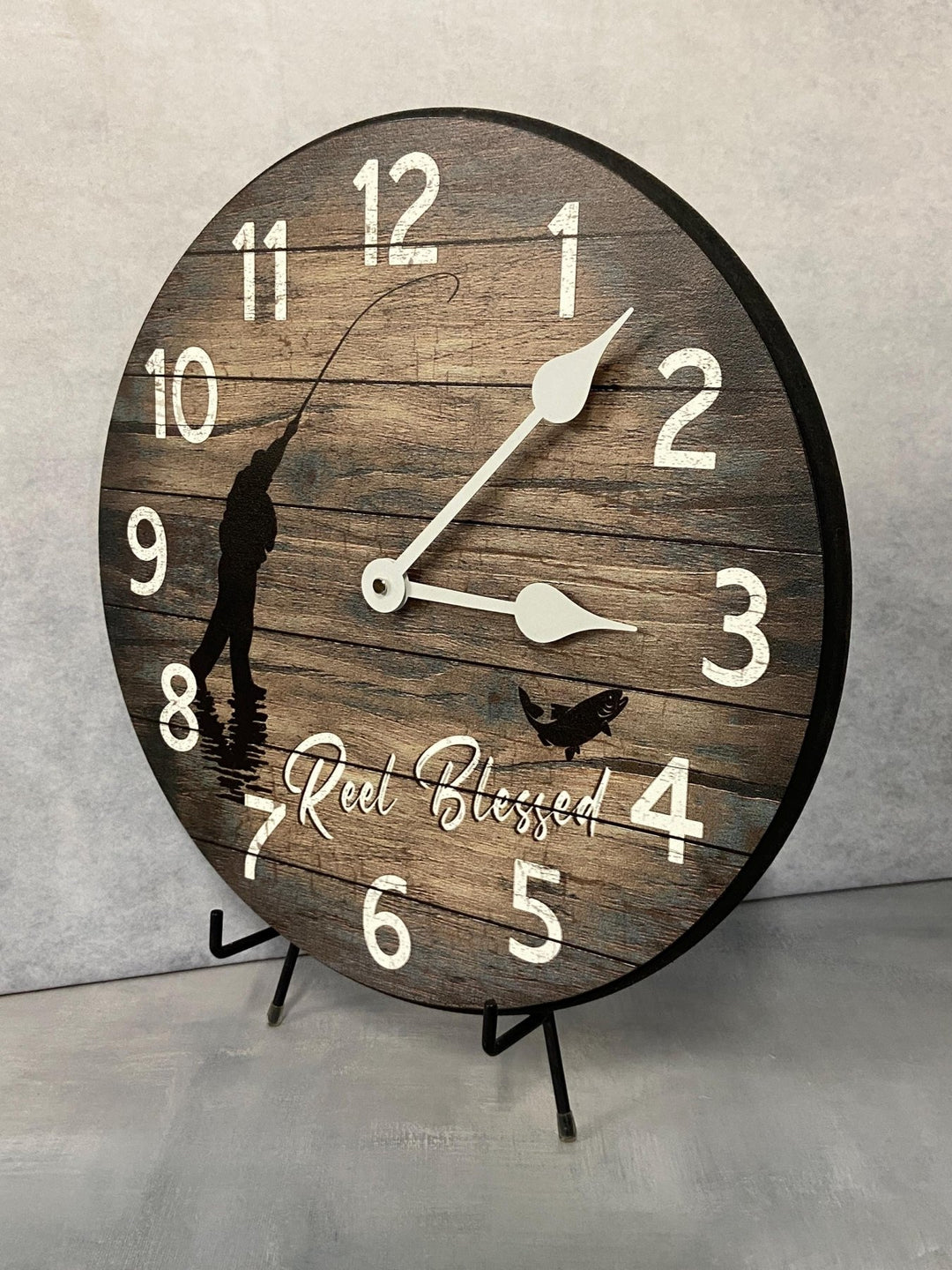 Reel Blessed Fishing Wall Clock - CustomBigClocks