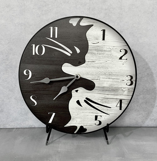 Yoga Yin Yang Cat Wall Clock - CustomBigClocks