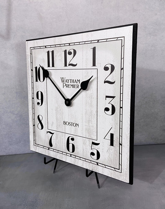 Waytham White Square Wall Clock - CustomBigClocks