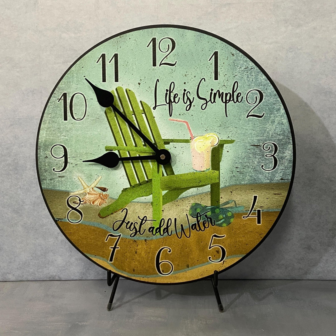 Summertime Beach Wall Clock - CustomBigClocks