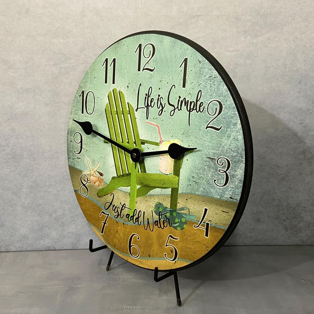 Summertime Beach Wall Clock - CustomBigClocks