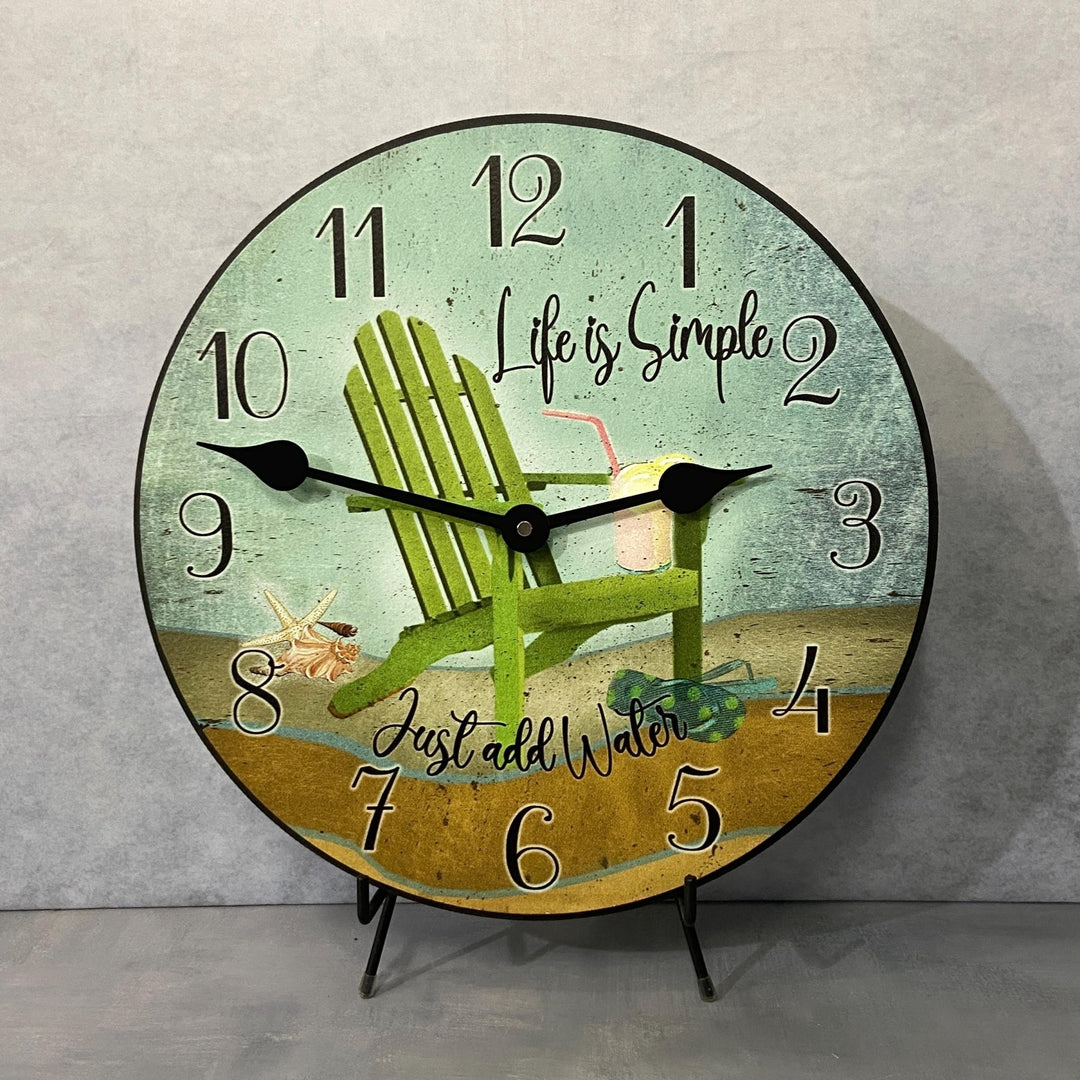 Summertime Beach Wall Clock - CustomBigClocks