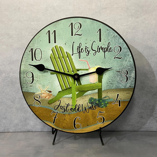 Summertime Beach Wall Clock - CustomBigClocks