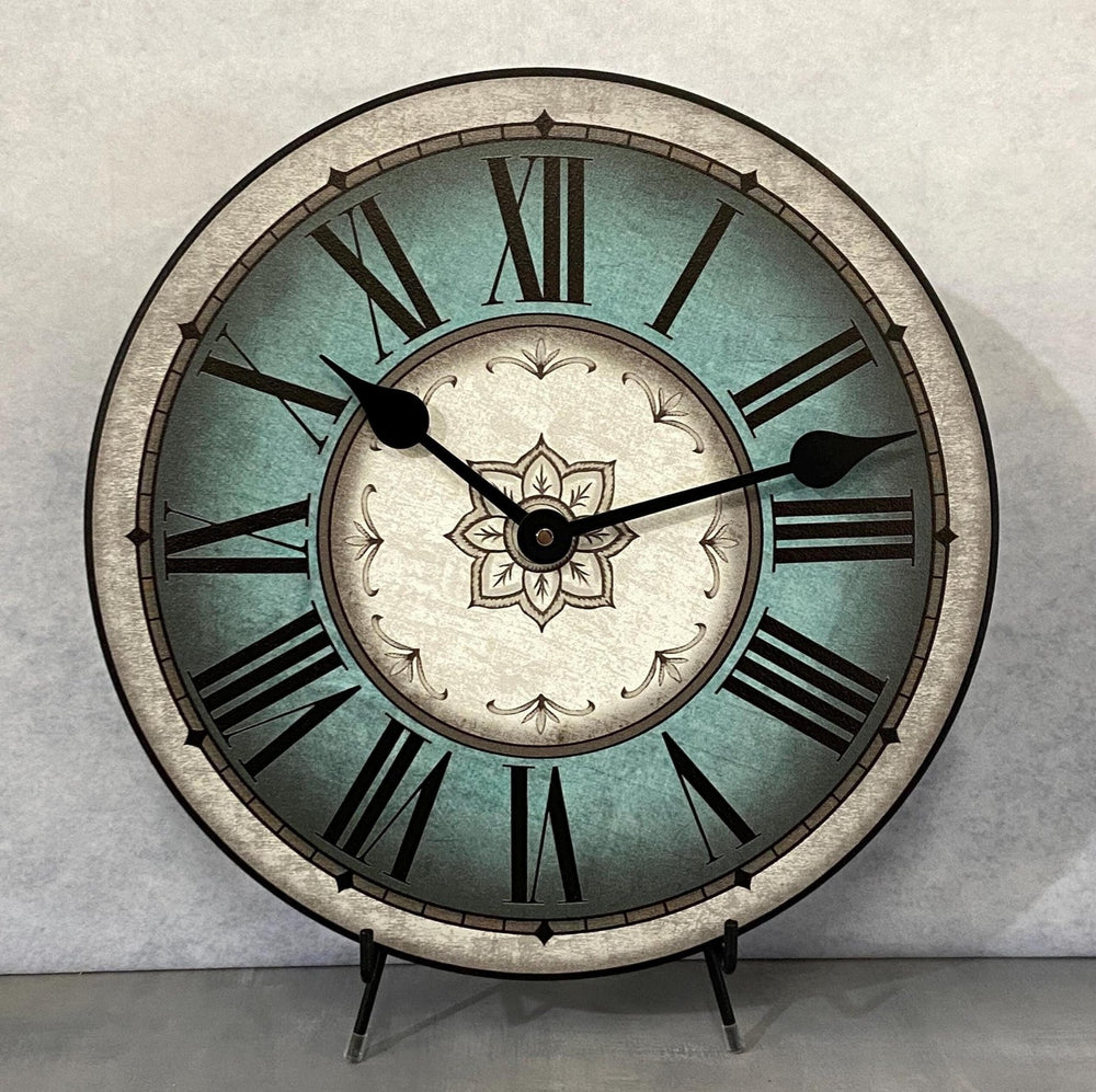 Charlotte Teal & Gray Wall Clock - CustomBigClocks