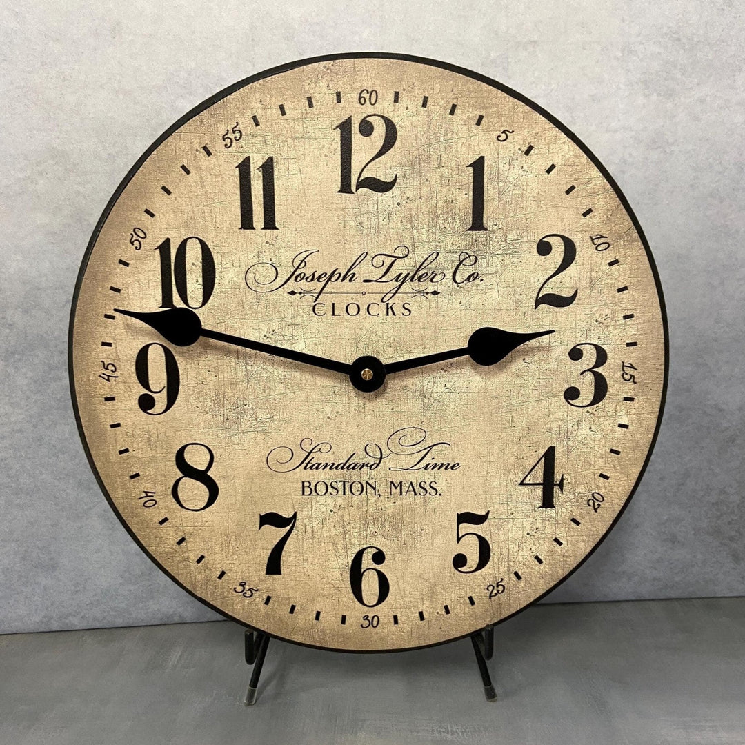 Prescott Parchment Wall Clock - CustomBigClocks